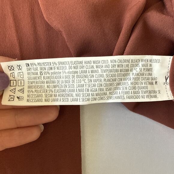 Forever 21 NWT Women's Small Sexy Long Sleeve Brown Thong Bodysuit Cut Out Fall - Picture 12 of 13